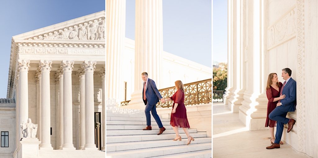 supreme court in washington DC couple on steps