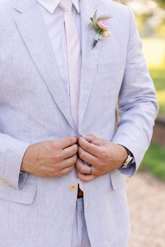 Colorful groom suit