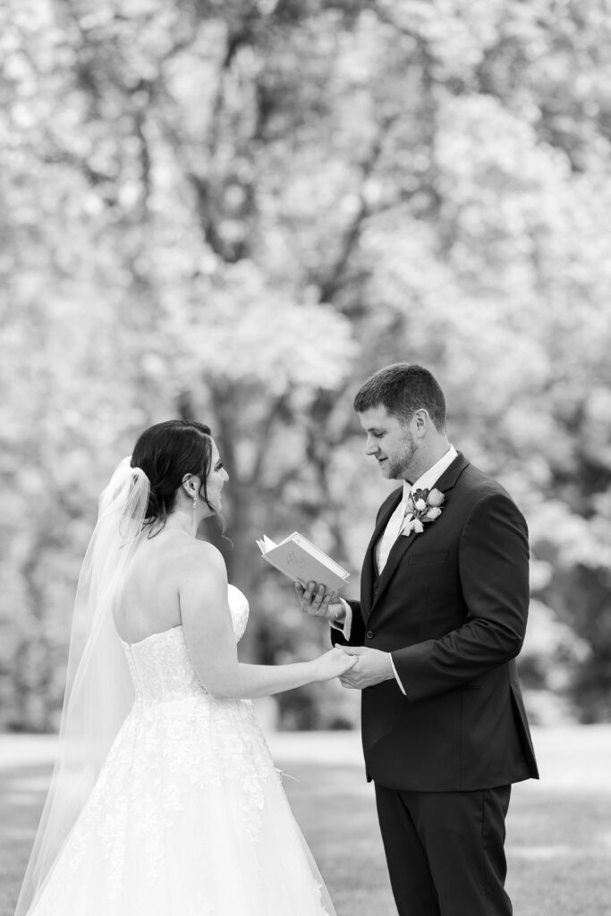 bride and groom private vows