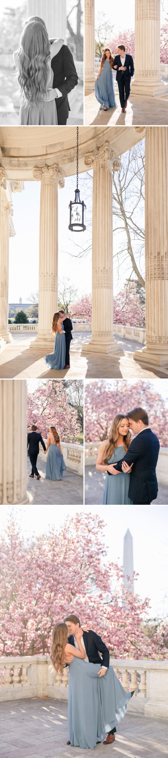 couple's portraits session at DAR constitution hall dc