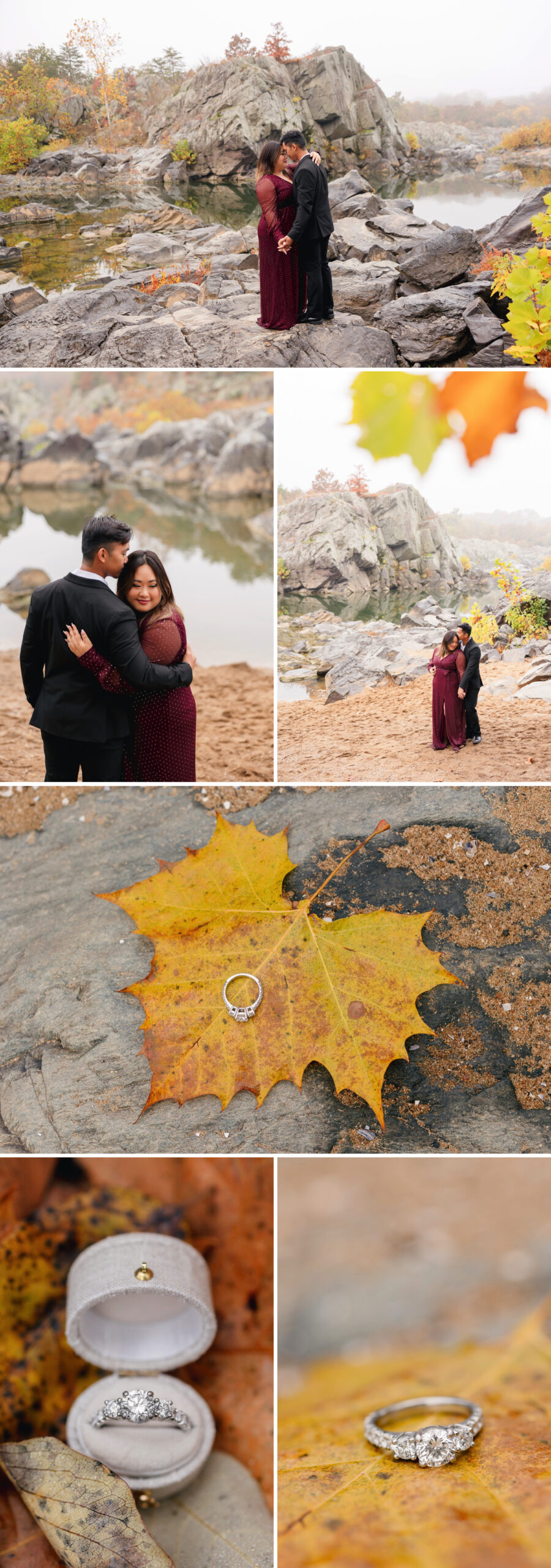 engagement session at great falls state park